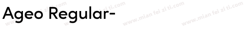 Ageo Regular字体转换
